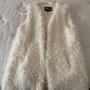 Sleeveless faux fur vest